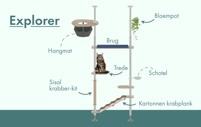 Freestyle klimboom voor katten Explorer-kit